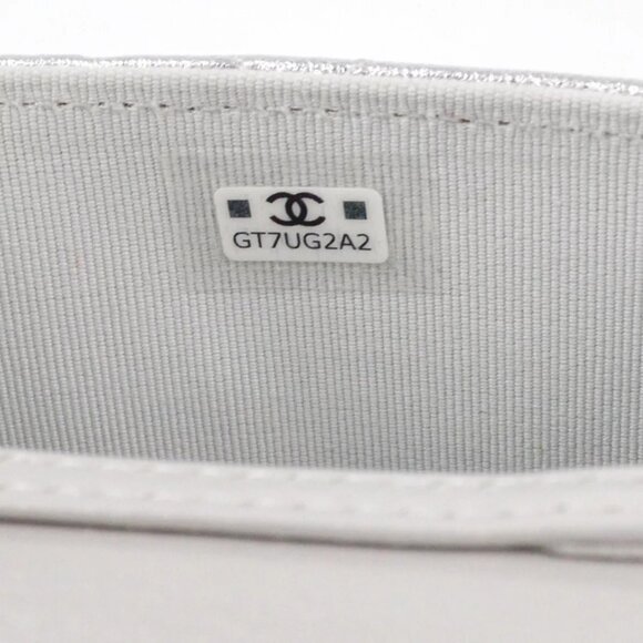 Chanel Silver Lambskin Straight Flap Chain Shoulder Bag - Picture 8 of 9